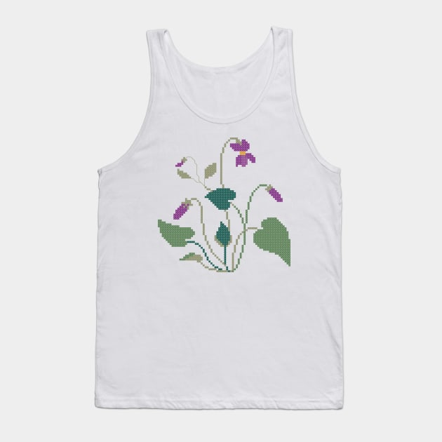 Illinois New Jersey Wisconsin Rhode Island State Flower Violet Tank Top by inotyler